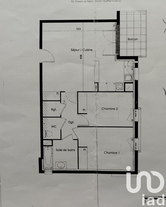 Appartement - 65 m² - 3 pièces