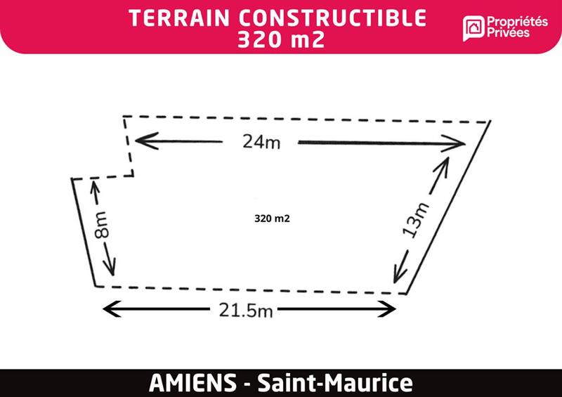 Terrain constructible - 320 m²