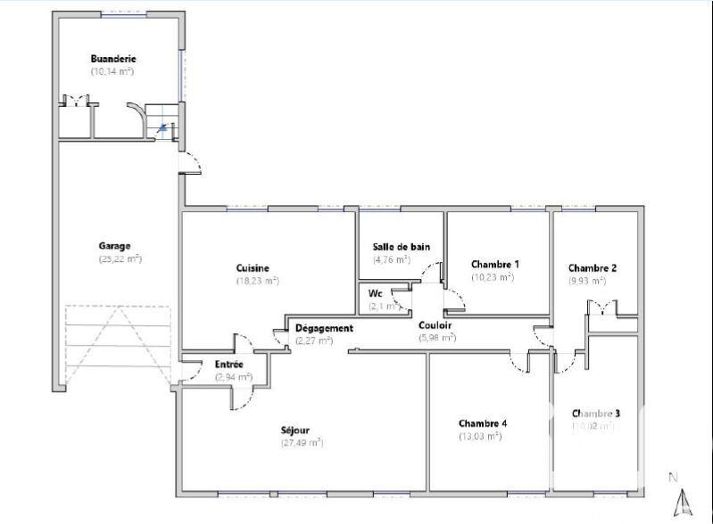 Maison - 107 m² - 5 pièces