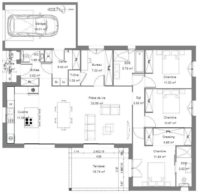 Maison - 116 m² - 5 pièces