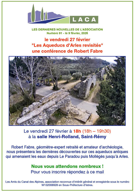 Conférence : "Les Aqueducs d'Arles revisités"