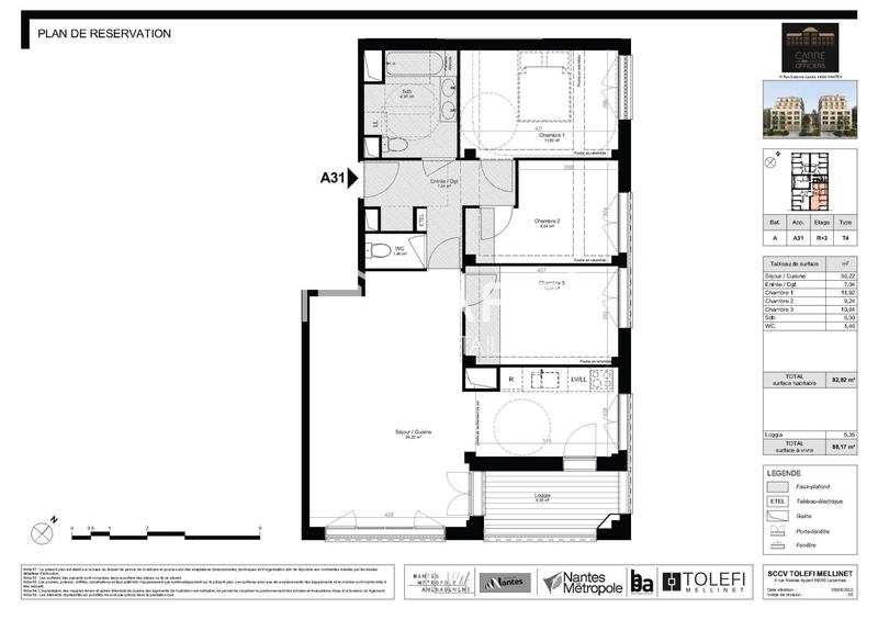 Appartement - 83 m² - 4 pièces