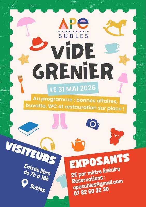 Vide grenier ape subles