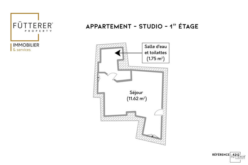 Appartement - 13 m² - 1 pièce