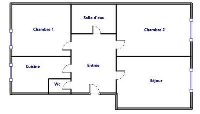 Appartement - 61 m² - 3 pièces