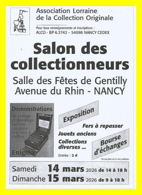 Nancy (54) salon des collectionneurs de l'alco