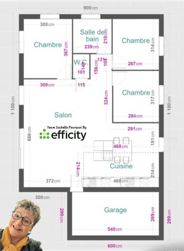 Maison - 80 m² - 4 pièces