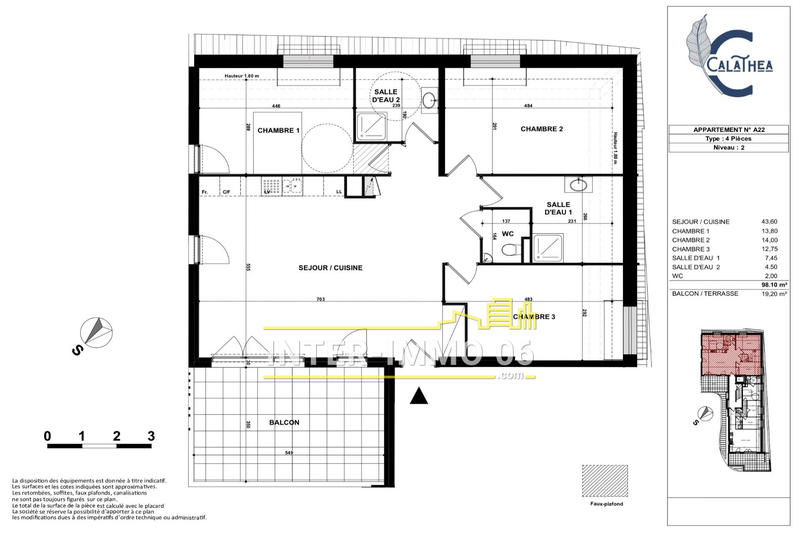 Appartement - 98 m² - 4 pièces