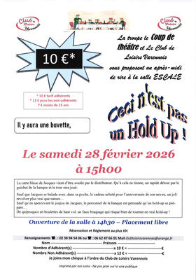 Théâtre &quot;Ceci n'est pas un hold up&quot;