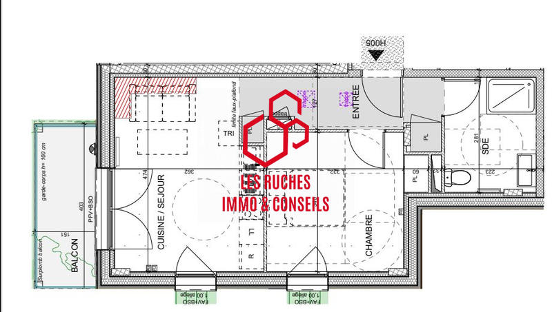 Appartement - 41 m² - 2 pièces