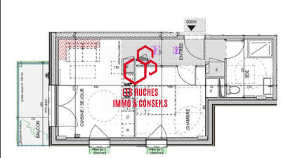 Appartement - 41 m² - 2 pièces