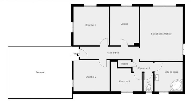Appartement - 89 m² - 3 pièces