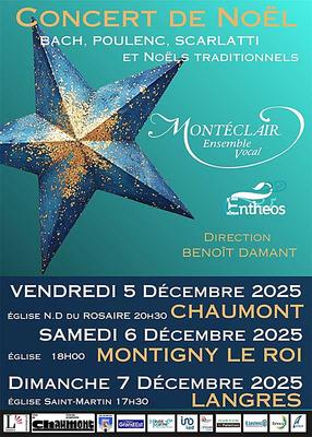 Concert de Noël de l'Ensemble Vocal Montéclair