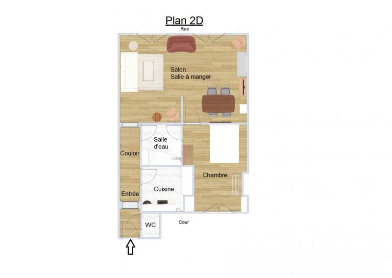 Appartement - 50 m² - 2 pièces