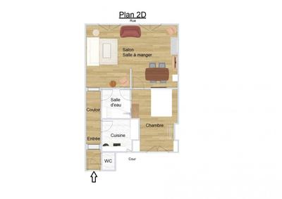 Appartement - 50 m² - 2 pièces