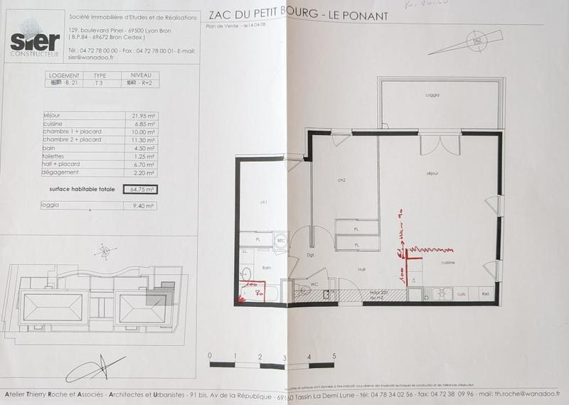 Appartement - 65 m² - 3 pièces