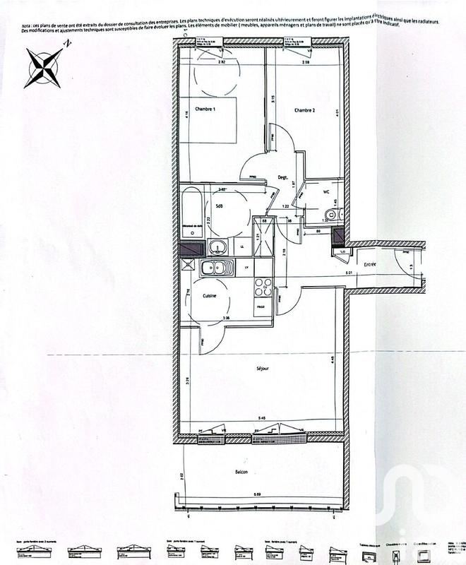 Appartement - 66 m² - 3 pièces