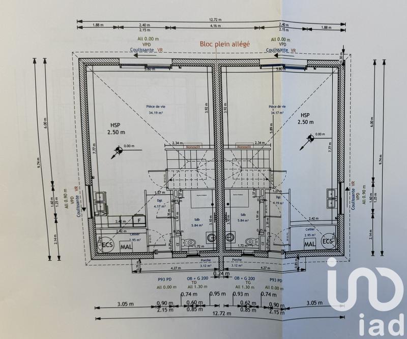 Maison - 96 m² - 4 pièces