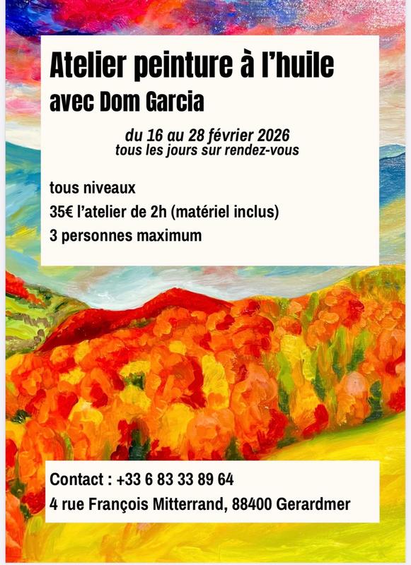 Atelier peinture à l'huile