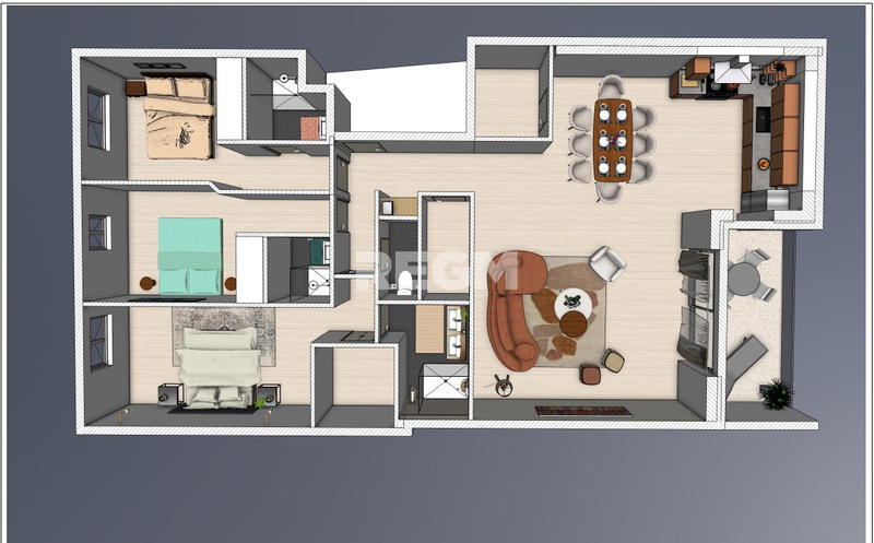 Appartement - 120 m² - 4 pièces