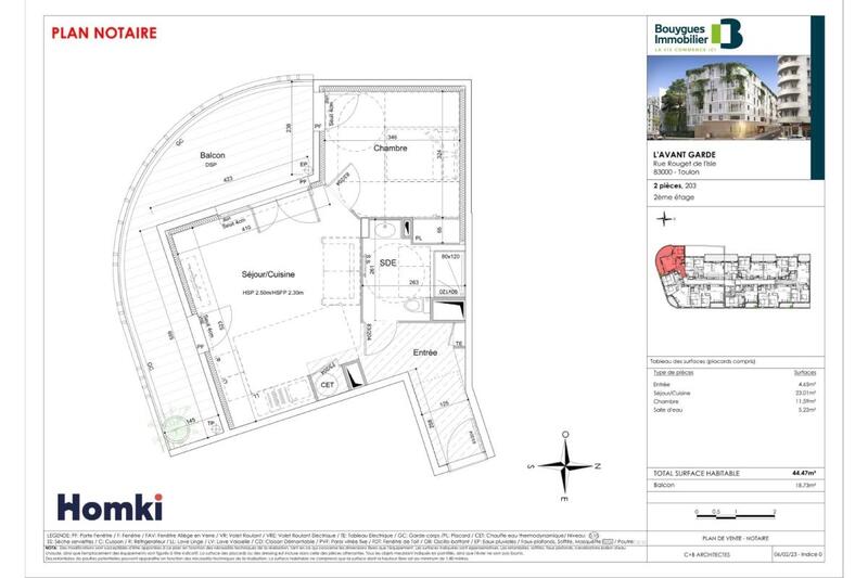 Appartement - 44 m² - 2 pièces