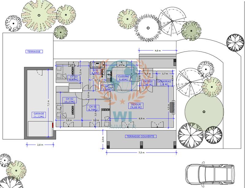 Maison - 88 m² - 4 pièces