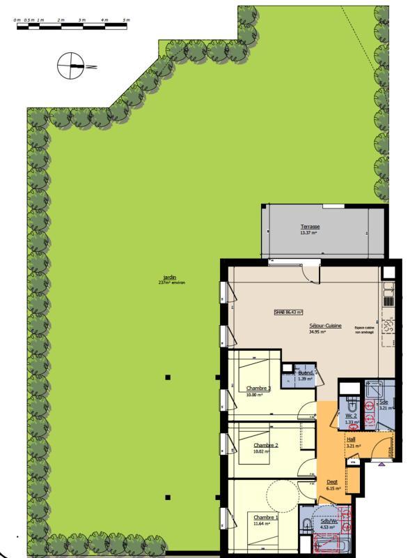 Appartement - 86 m² - 4 pièces