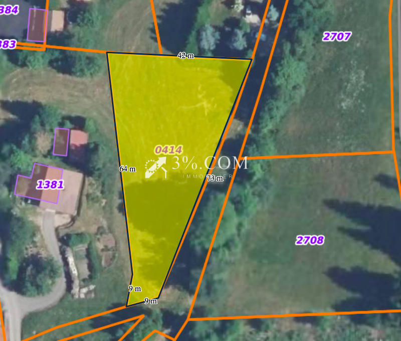 Terrain constructible - 1 800 m²