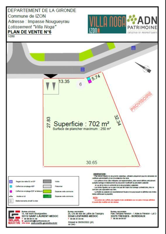 Terrain constructible - 702 m²