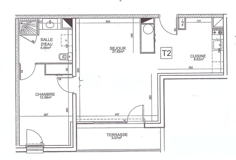 Appartement - 53 m² - 2 pièces