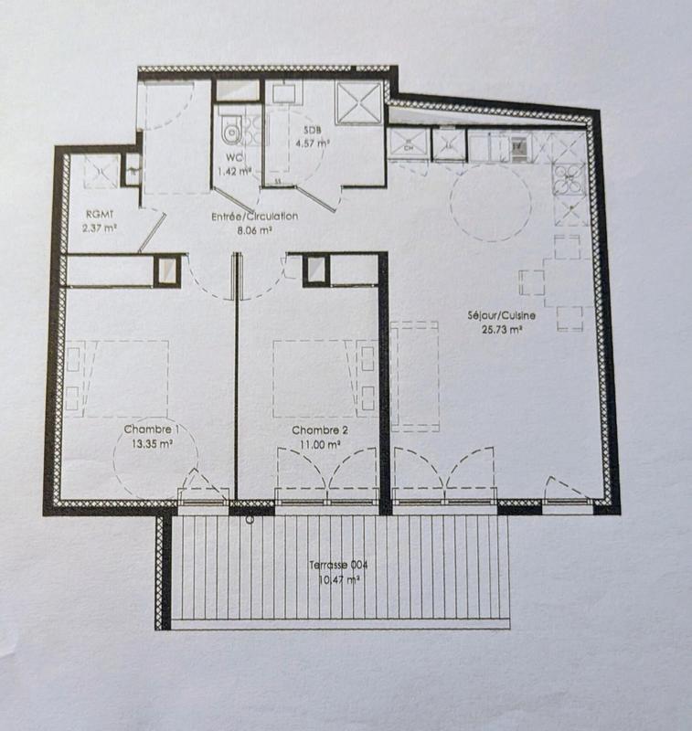 Appartement - 66 m² - 3 pièces
