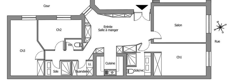 Appartement - 90 m² - 4 pièces