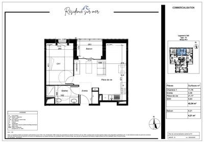 Appartement - 42 m² - 2 pièces