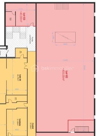 Bureau - 540 m² - 1 pièce