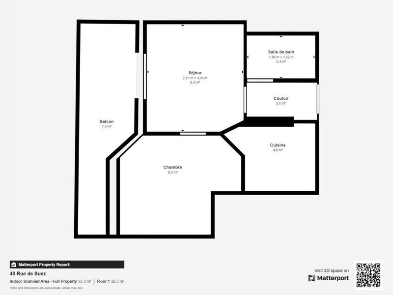 Appartement - 27 m² - 2 pièces