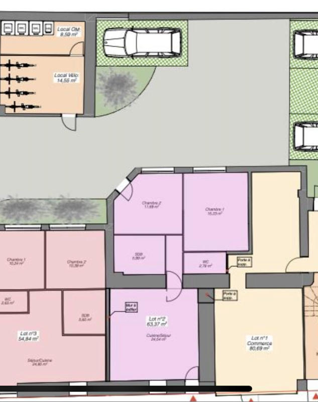 Appartement - 67 m² - 3 pièces