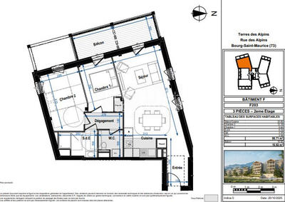 Appartement - 67 m² - 3 pièces