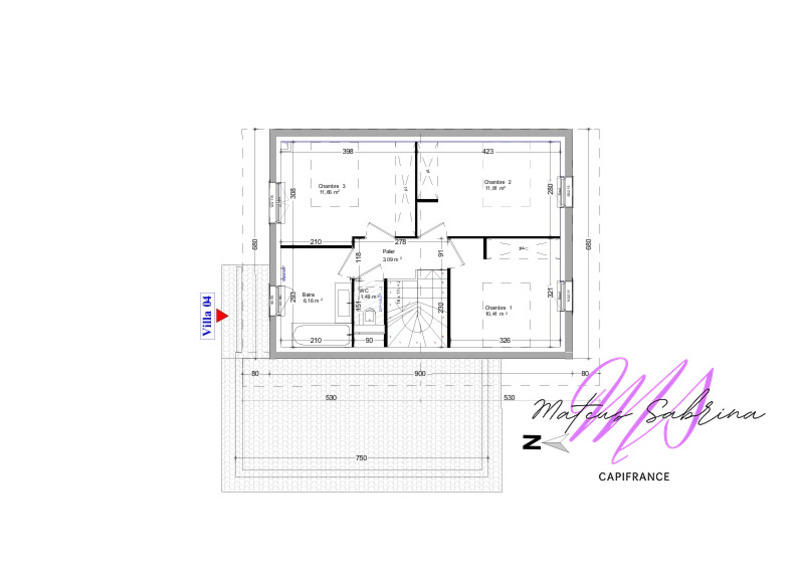 Maison - 96 m² - 4 pièces