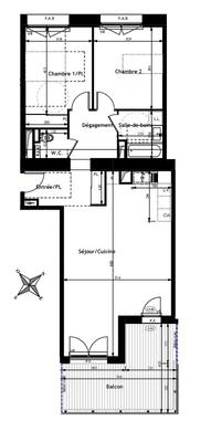 Appartement - 81 m² - 3 pièces