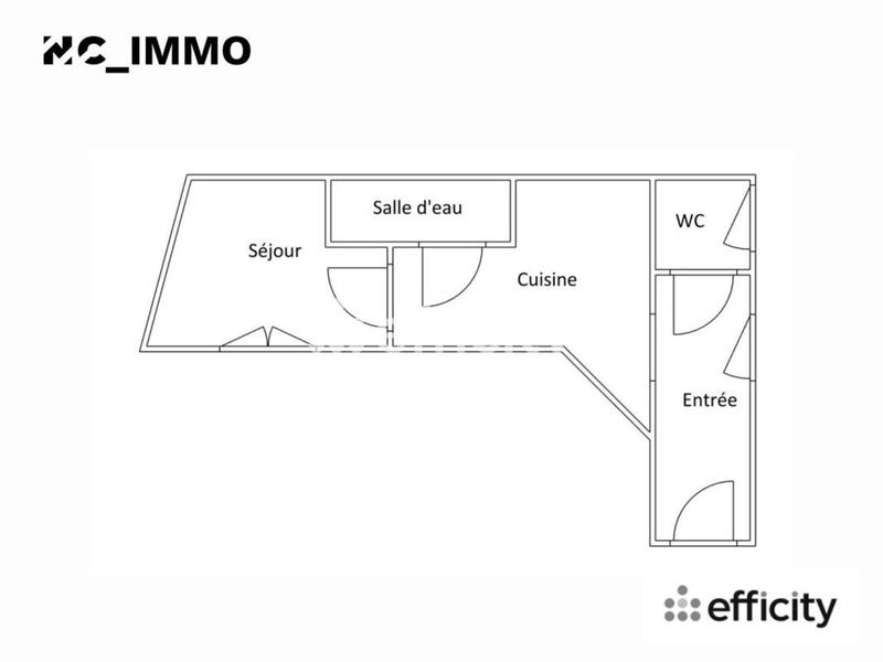 Appartement - 19 m² - 1 pièce