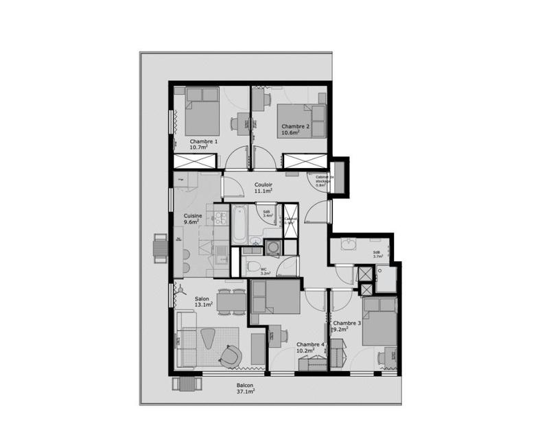 Appartement - 92 m²