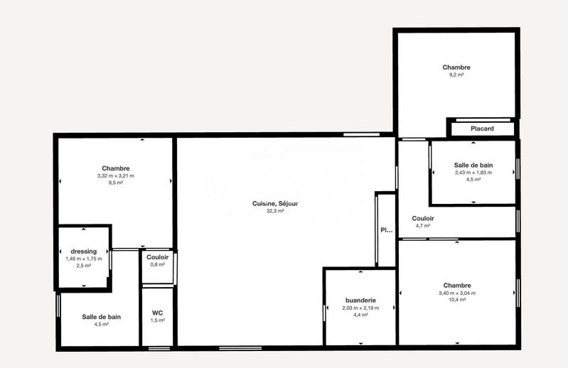 Maison - 87 m² - 4 pièces