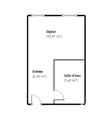 Studio - 20 m² - 1 pièce