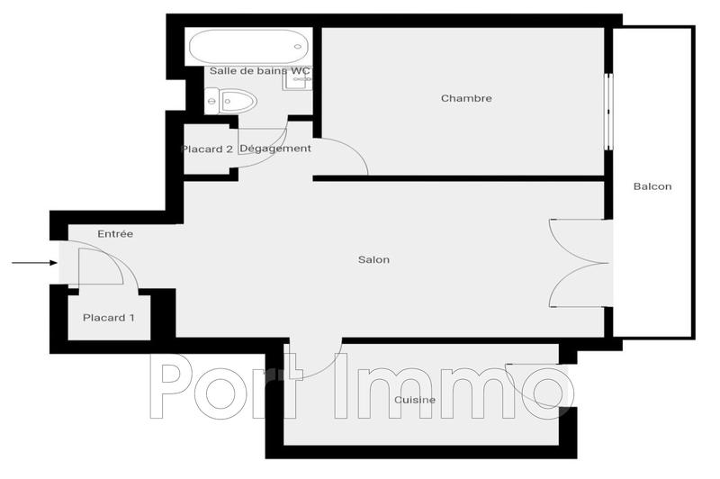 Appartement - 42 m² - 2 pièces