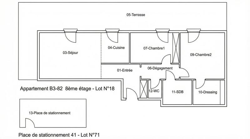 Appartement ancien - 85 m² - 3 pièces