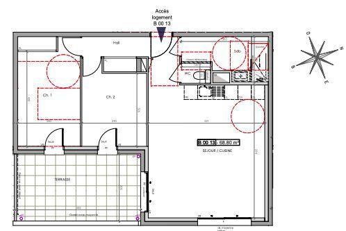 Appartement - 68 m² - 3 pièces