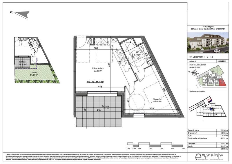 Appartement - 41 m² - 2 pièces