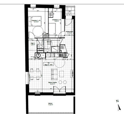Appartement - 73 m² - 3 pièces