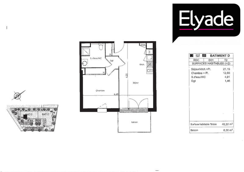 Appartement - 40 m² - 2 pièces