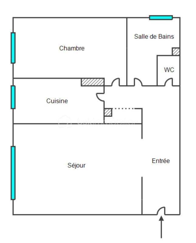 Appartement - 58 m² - 2 pièces